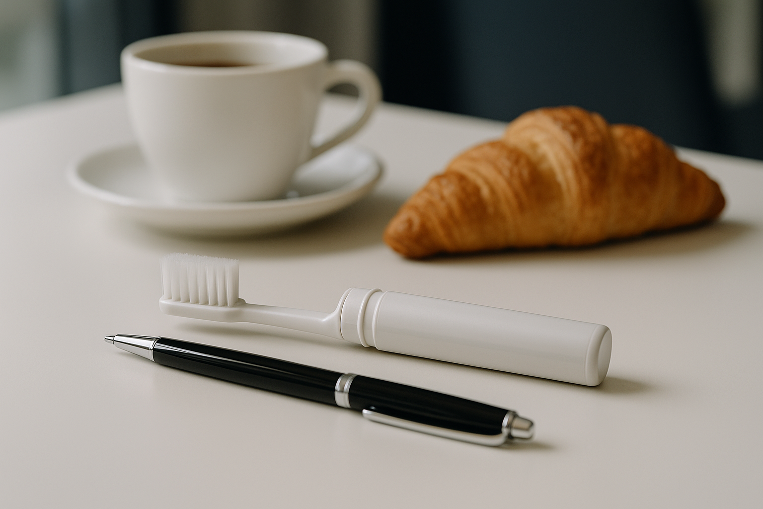 Brosse à dents après repas - scène professionnelle